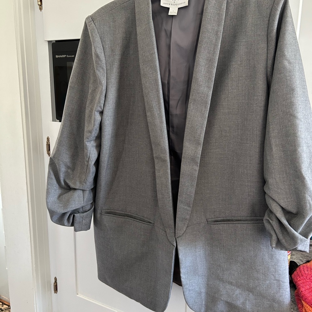 Anthropologie Charcoal Blazer